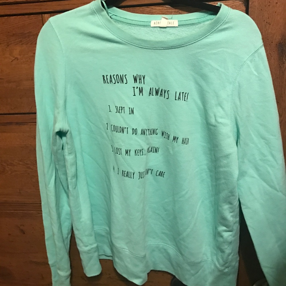 Aeropostale mint sweatshirt